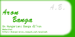 aron banga business card